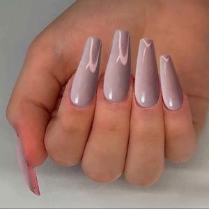 Dusty Pink False Nails